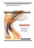 Test Bank for Medical-Surgical Nursing in Canada 3rd Edition