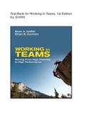 Test Bank for Working in Teams, 1st Edition