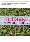Test Bank for Principles of Human Physiology 6th Edition