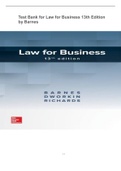 Test Bank for Law for Business 13th Edition 