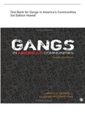 Test Bank for Gangs in America’s Communities 3rd Edition