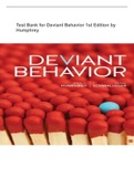 Test Bank for Deviant Behavior 1st Edition