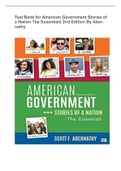 Test Bank for American Government Stories of a Nation The Essentials 2nd Edition