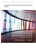 Test Bank for Abnormal Psychology 3rd Edition