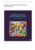 Test Bank for Abnormal Psychology 2nd Edition 