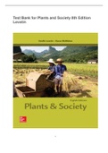Test Bank for Plants and Society 8th Edition