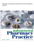 Test Bank for Advanced Pharmacy Practice 3rd Edition