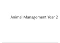Animal Management Year 2 Veterinary Medicine (Complete Summary)