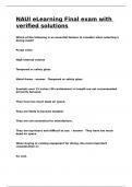 NAUI eLearning Final exam with verified solutions&period;