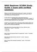 NAUI Beginner SCUBA Study Guide 1 exam with verified solutions&period;