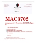 MAC3702  Assignment 1 Semester 2 2022