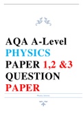 AQA A-Level PHYSICS PAPER 1,2&3 QUESTION PAPER COMBINED PACKAGE