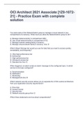 OCI Architect 2021 Associate &lbrack;1Z0-1072-21&rsqb; - Practice Exam with complete solution