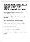 Illinois BOF state 2025 actual exam with 100- correct answers&period;