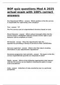 BOF quiz questions Mod A 2025 actual exam with 100- correct answers&period;
