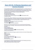 Nurs 333 Ch&period; 16 Review Questions and Correct Answers