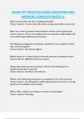 NASM CPT PRACTICE EXAM QUESTIONS AND  ANSWERS COMPLETE RATED A&period;