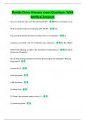 Florida Civics Literacy exam Questions With  Verified Answers 