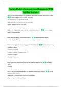 Florida Civics Literacy exam Questions With  Verified Answers 