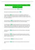 Florida Civics Literacy exam Questions With  Verified Answers