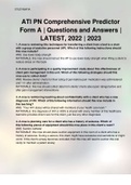 ATI PN Comprehensive Predictor Form A | Questions and Answers | LATEST, 2022 | 2023