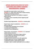 APPIAN SENIOR DEVELOPER TEST WITH QUESTIONS AND CORRECT ANSWERS 2024&sol;2025&lbrack;FOR A&plus; GRADES&rsqb;