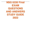 NSG 6330 Final EXAM QUESTIONS AND ANSWERS STUDY GUIDE 2022