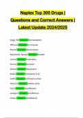 Naplex Top 300 Drugs &vert; Questions and Correct Answers &vert; Latest Update 2024&sol;2025