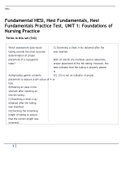  Hesi Fundamentals&comma; Hesi Fundamentals Practice Test&comma; UNIT 1&colon; Foundations of Nursing Practice