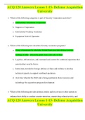 ACQ 120&sol;ACQ 120 Answers Lesson 1-15- Defense Acquisition University