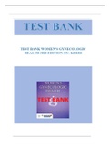 TEST BANK WOMEN'S GYNECOLOGIC HEALTH 3RD EDITION BY: KERR CHAPTERS 1 - 32
