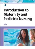 INTRODUCTION TO MATERNITY AND PEDIATRIC NURSING 8TH EDITION, LEIFER TEST BANK