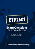 ETP2601 (NOtes, ExamPACK and QuestionPACK)