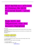 BEST RATED A&plus;&plus; ATI Care of Children RN 2019 Proctored Exam - Level 3&excl; 