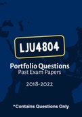 LJU4804 - Exam Portfolio Questions  (2018-2022)