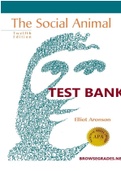 TEST BANK for The Social Animal 12th Edition by Eliot Aroson & Joshua Aroson. All Chapters 1-9 Questions and Answer Keys. 