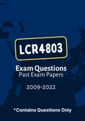 LCR4803 (NOtes, ExamPACK, and ExamPaper Questions)