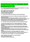 Social Psych Exam 1&colon; multiple choice questions &lpar;Ch&period; 1-4&rpar; with all the correct answers