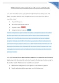 HESI Critical Care Exam Questions with Answers and Rationales already graded A