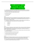 2022 BEST ANSWERS ATI MENTAL HEALTH PROCTORED EXAM 