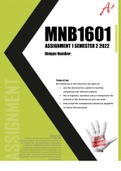 MNB1601  Assignment 1 Semester 2 2022 