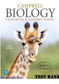 Campbell Biology Concepts & Connections, 10th Edition By Martha Taylor, Eric Simon, Jean Dickey, Kelly Hogan. All 38 Chapters. 965 Pages. TEST BANK.