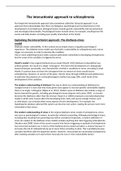 Interactionist Approach - Schizophrenia notes