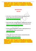 NURS 6401 HESI PN EXIT EXAM 180 Q & As ALL ANSWERS 100&percnt; CORRECTLY&sol;VERIFIED ANSWERS LATEST UPDATE 2022&sol;2023 GRADED A&plus; WALDEN UNIVERSITY 
