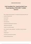 Life Guarding Test -American Red Cross Exam Questions With 100&percnt; Verified Answers