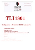 TLI4801  Assignment 1 Semester 2 2022