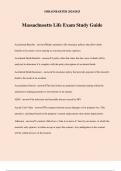 Massachusetts Life Exam Study Guide