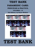 Test Bank For Paramedic Care: Principles & Practice, Vols. 1-5 5th Edition by Bryan Bledsoe, Porter, Cherry Complete Test Bank For VOLUMES 1-5 ISBN- 978-0134575964