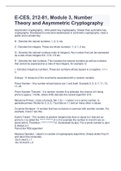 E-CES, 212-81, Module 3, Number Theory and Asymmetric Cryptography, study guide.