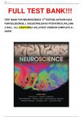 TEST BANK FOR NEUROSCIENCE  6TH EDITION AUTHOR&colon;DALE PURVES&comma;GEORGE J&period; AUGUSTINE&comma;DAVID FITZPATRICK&comma;WILLIAM C&period;HALL  ALL CHAPTERS&lbrack;1-34&rsqb; LATEST VERSION COMPLETE A&plus; GUIDE